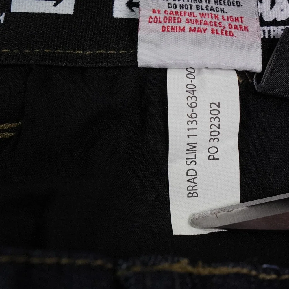 Lois Brad Slim Jeans Men 38x27.5 Dark Blue Straight Leg Stretch Comfort Waist